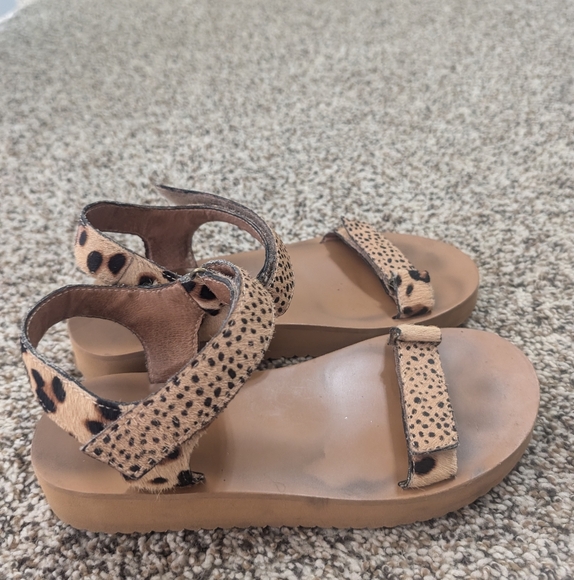 Madewell Maggie Cloudfoam Wedge Sandal in Spot Mix Calf - Picture 7 of 12